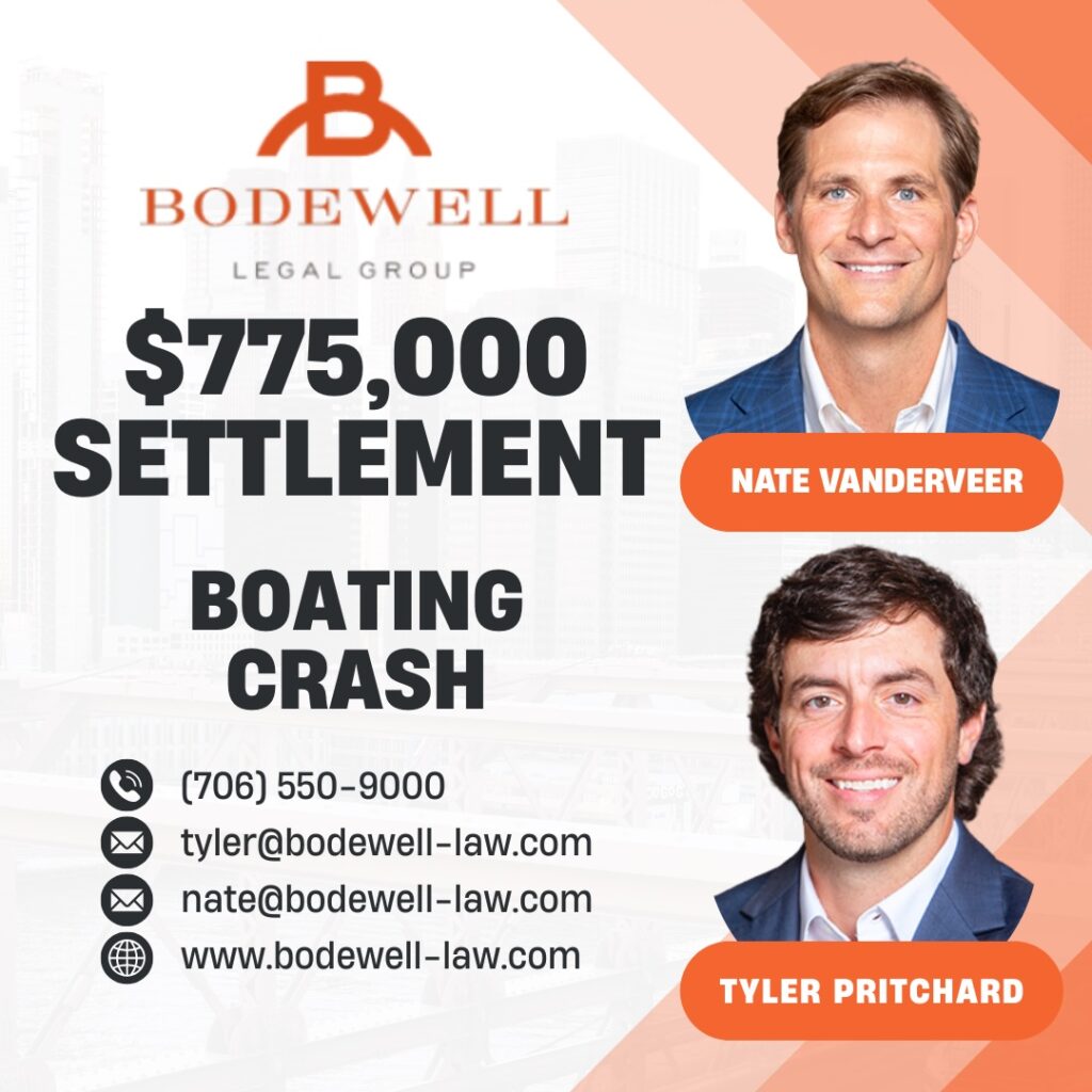 Bodewell Legal Group attorneys Nate Vanderveer and Tyler Pritchard secure $775,000 settlement for boating crash victims
